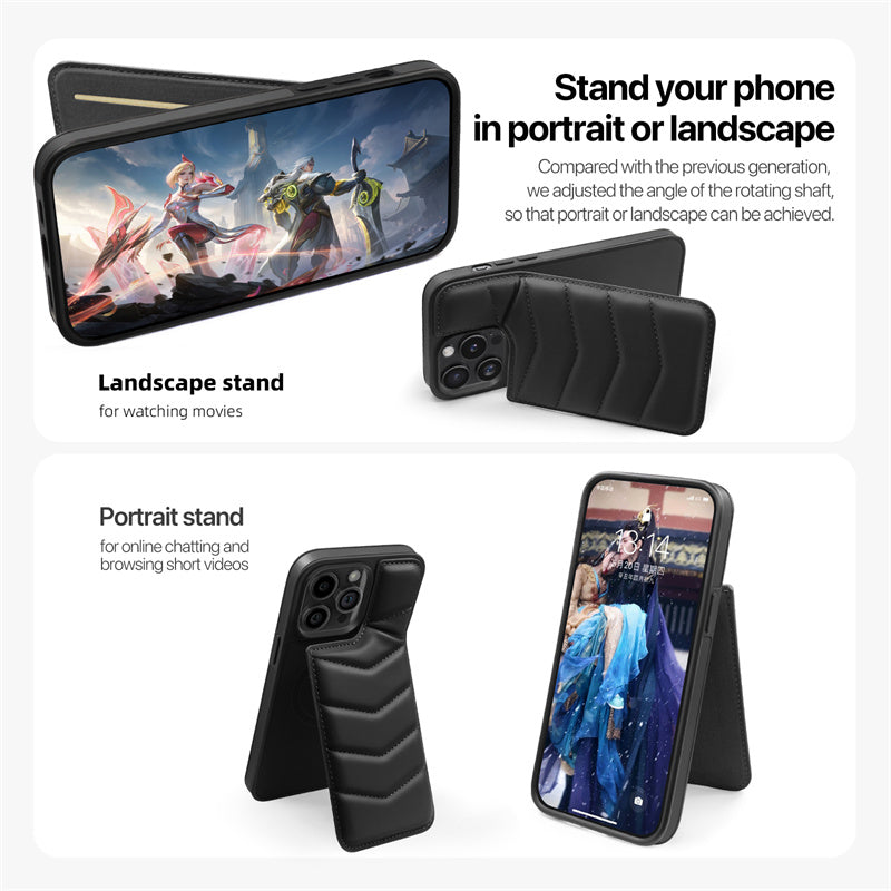 Premium MagSafe Leather iPhone Case – Magnetic Wireless Charging, Card Holder Wallet, Shockproof Protection, Sleek Design for iPhone Models