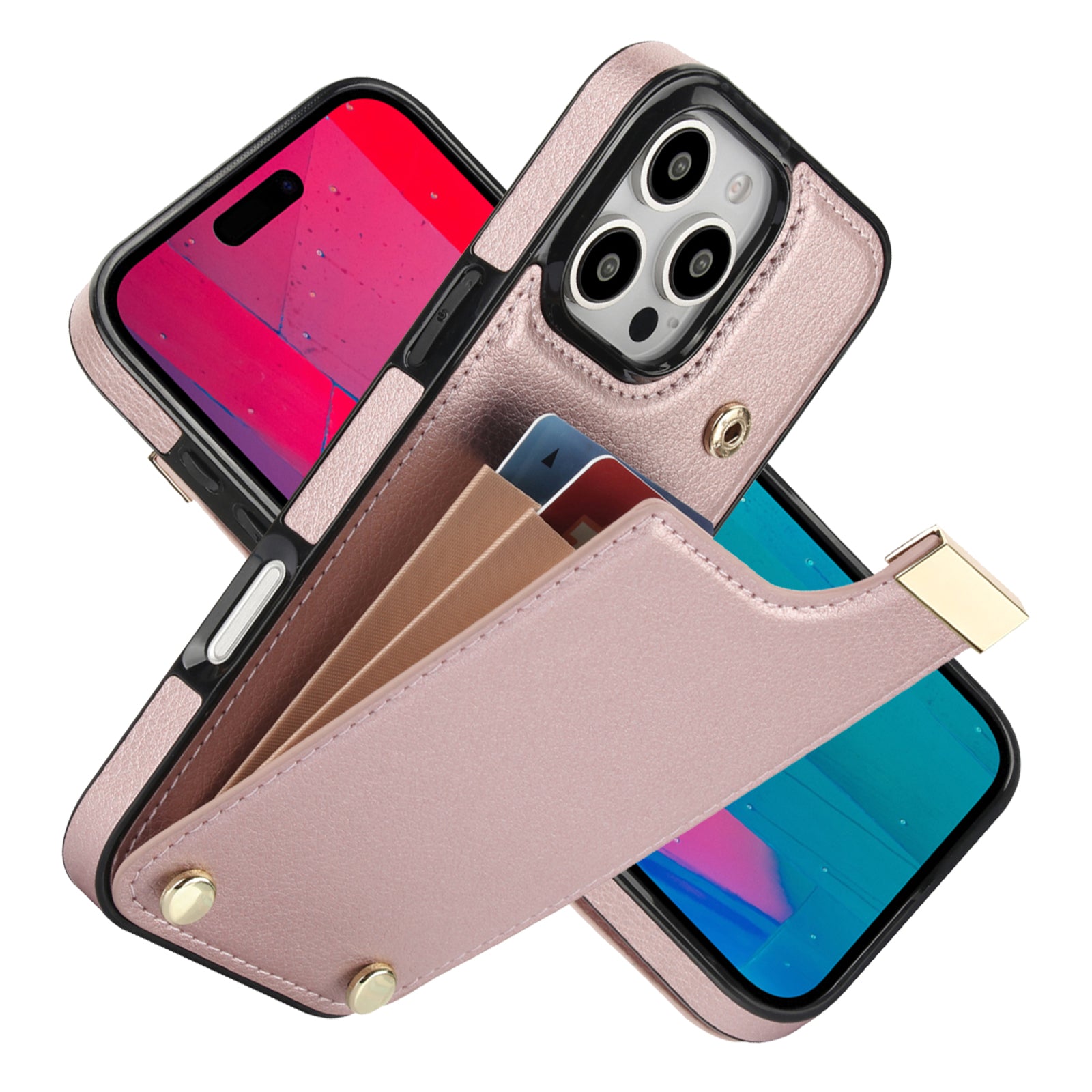 Shockproof Leather Wallet iPhone Case – Flip Cover with Card Holder, Secure Pocket, Durable Protection for iPhone Models