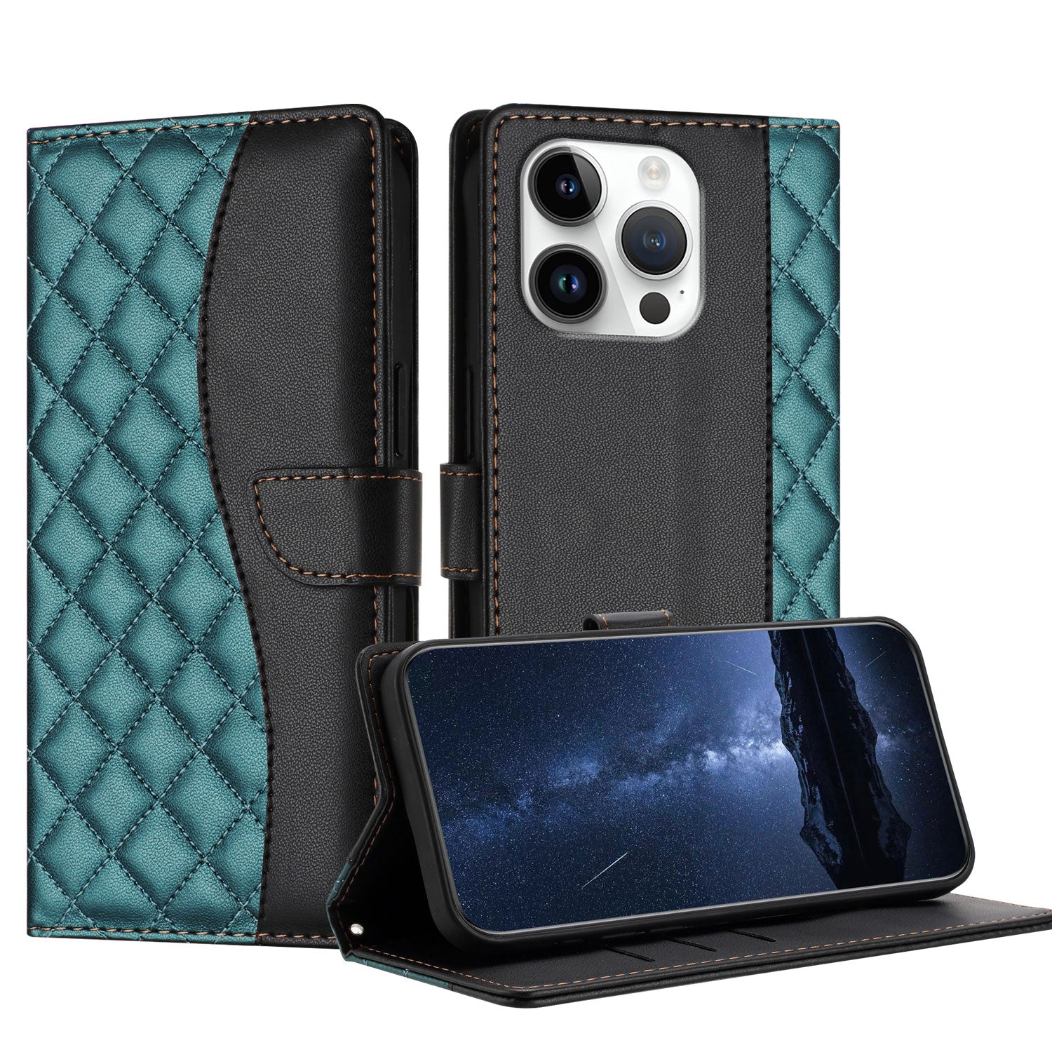 Luxury Quakeproof Flip Leather Wallet iPhone Case Premium Protection, Card Slot, Magnetic Closure, Stylish Design for iPhone