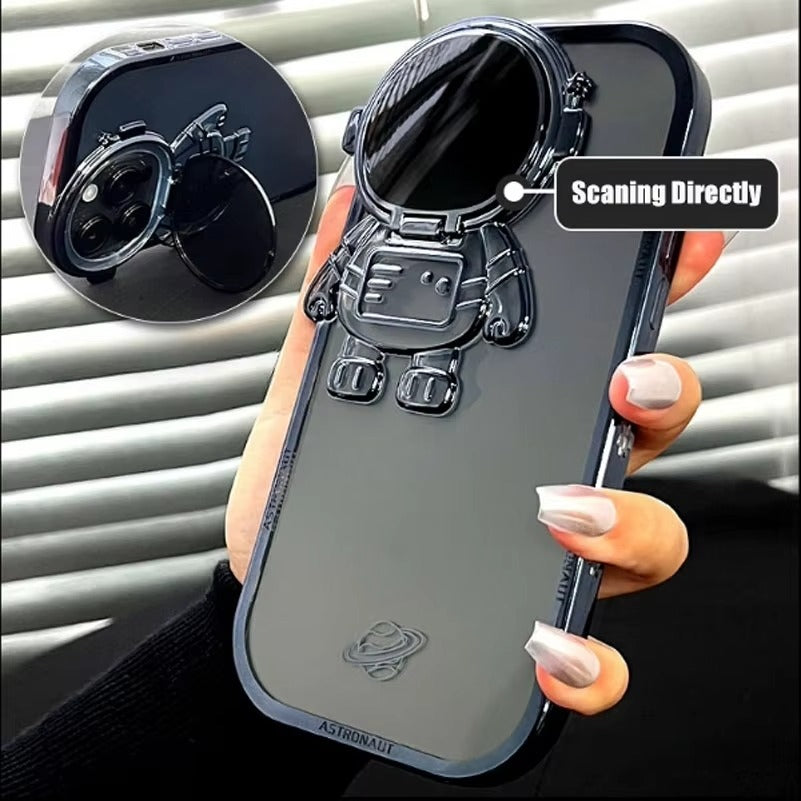 Premium Apple iPhone Case, MagSafe Compatible, Camera Lens and Screen Protection, Ultra Thin, Shockproof, Magnetic, Full All Around Protection, Astronaut Stand Clear Cover