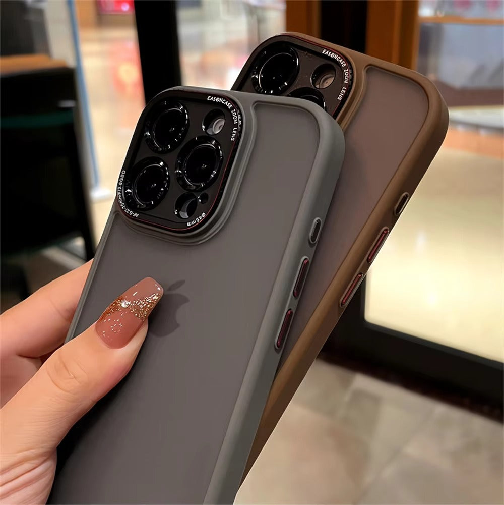 Luxury Apple iPhone Case MagSafe Compatible, Camera Lens & Screen Protection, Cover with Matte Clear Hard PC Shell