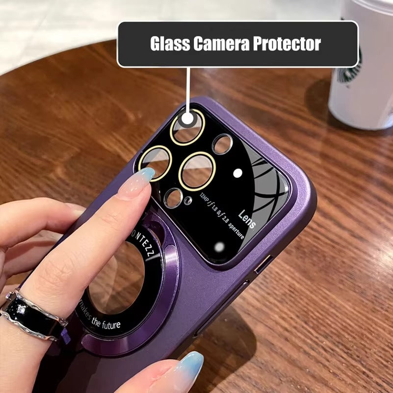 High Quality Apple iPhone Case MagSafe Compatible, Camera Lens & Screen Protection, Cover with PC Shell & Stand Bracket