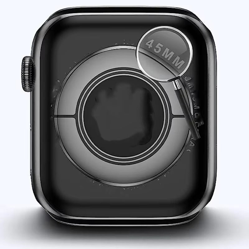 Durable Plastic Smartwatch Case with 360° Tempered Glass Screen Protector – Waterproof Sealing, Full Coverage Bumper, Anti-Fog and Scratch Resistant