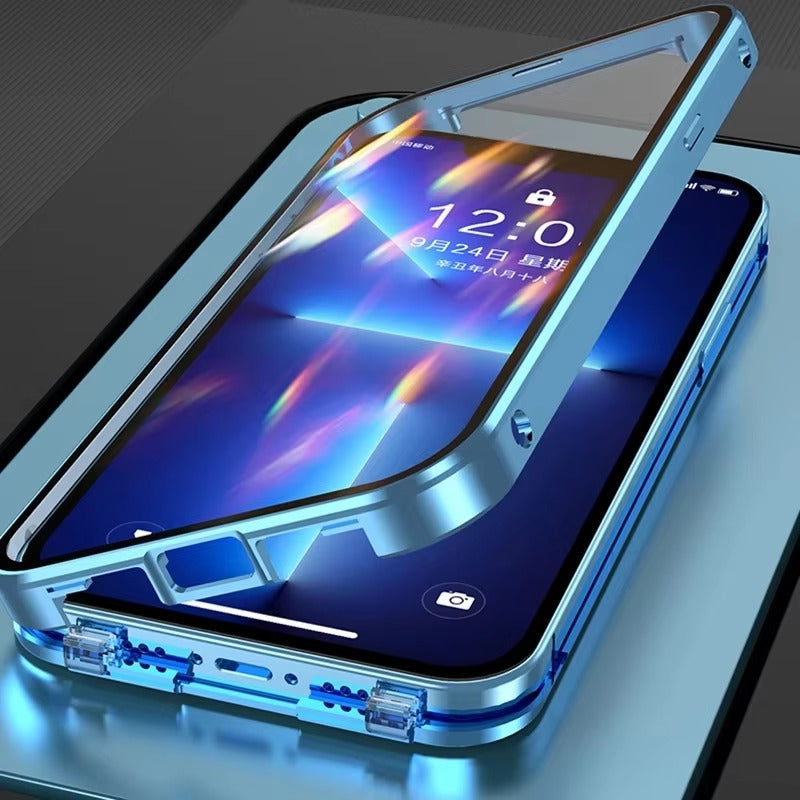 Luxury 360° Full Protection Magnetic iPhone Case – Metal Frame, Double-Sided Glass, Shockproof Bumper Cover | Case for iPhone