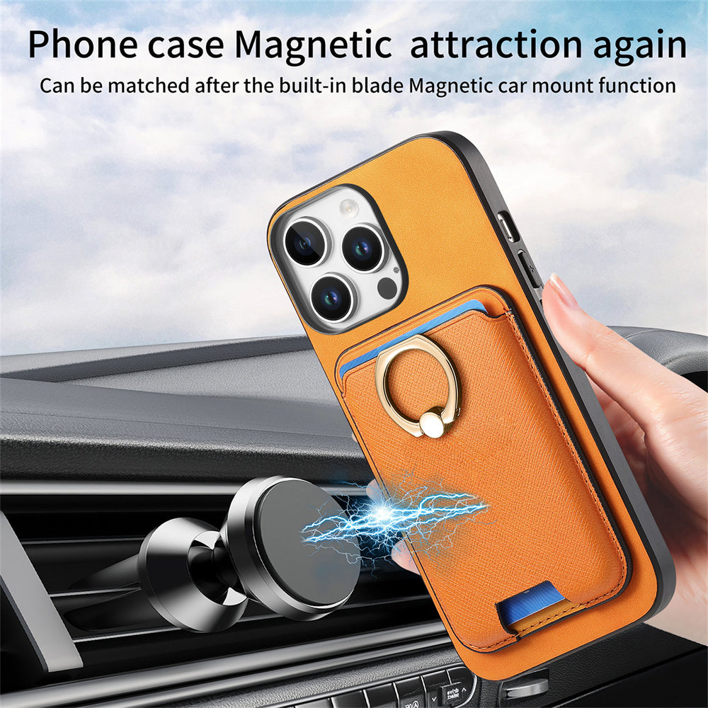 Luxury Detachable Magnetic Wallet iPhone Case – Card Holder, Ring Stand, Shockproof Protection for Secure and Convenient Use