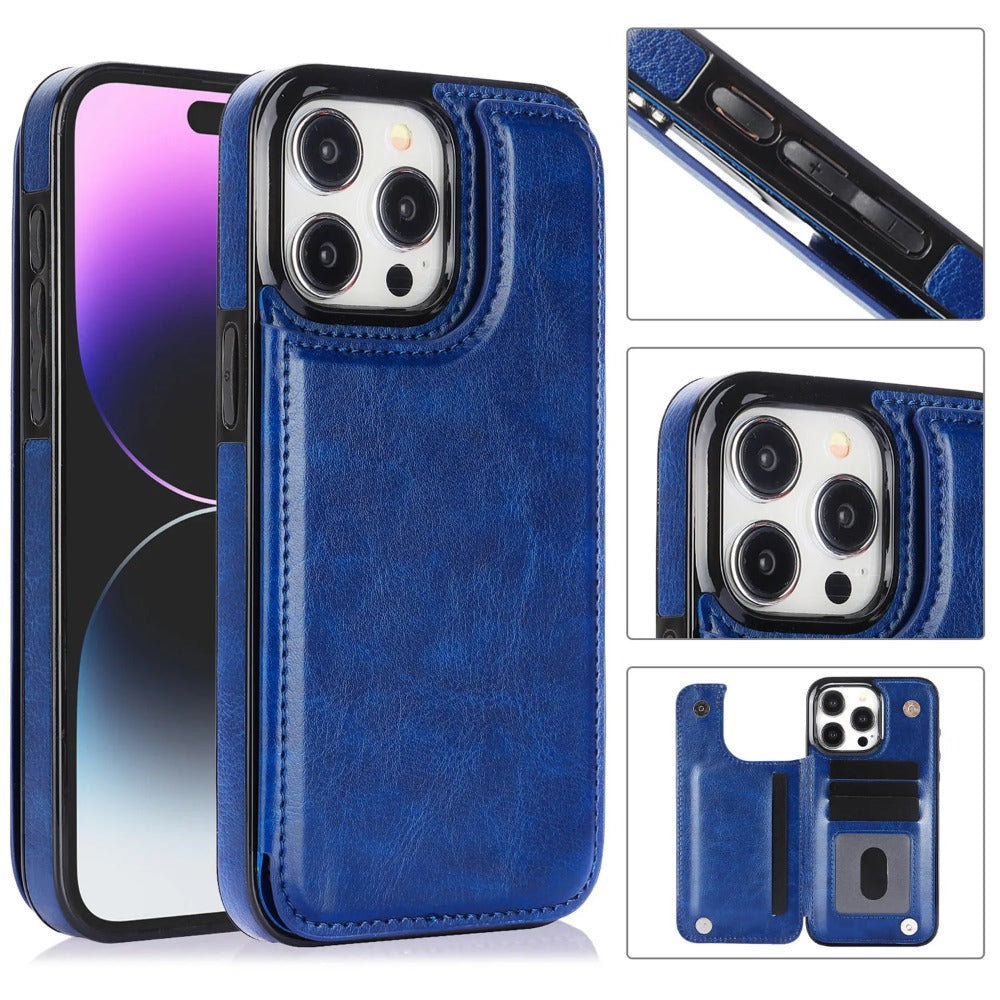 Luxury Wallet Flip iPhone Case – Cover with Card Slots, Secure Magnetic Closure, and Full Protection for Ultimate Convenience