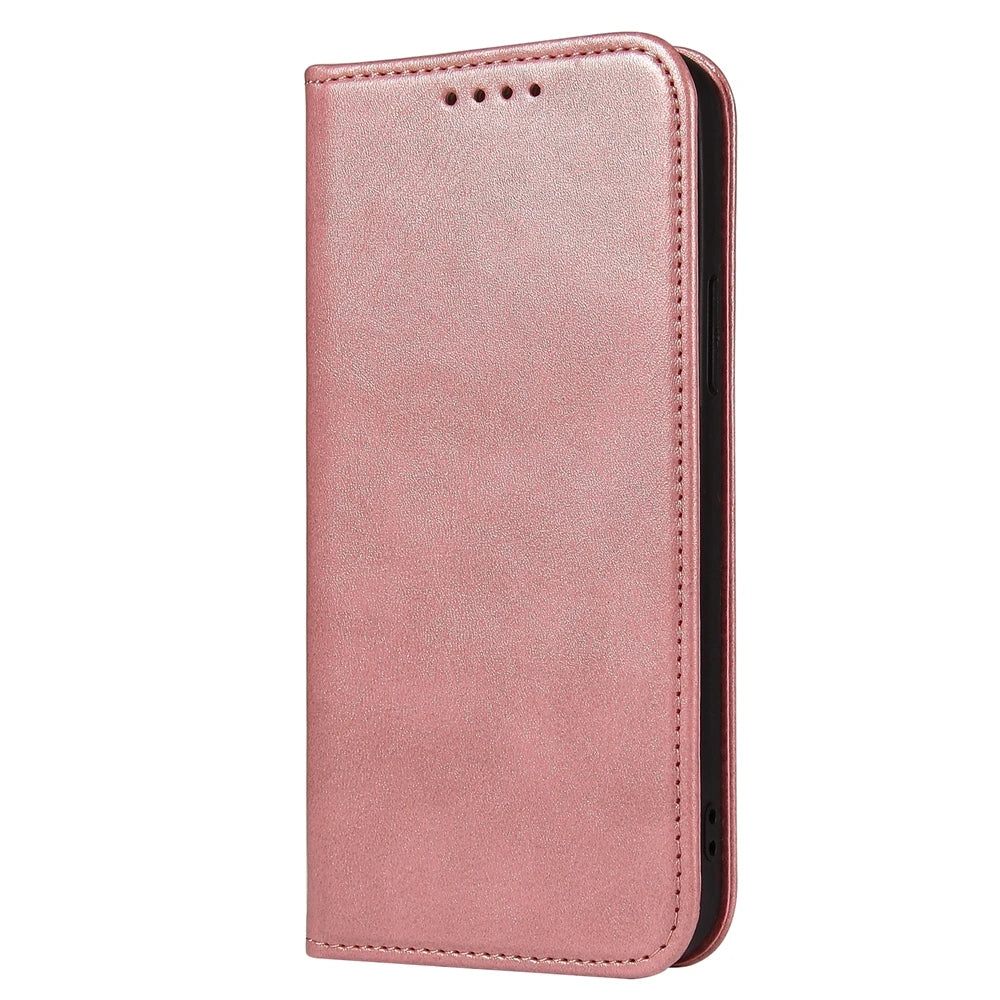 Luxury Magnetic Leather Flip iPhone Case – Premium Wallet Cover with Card Slots, and Magnetic Closure for iPhone Models