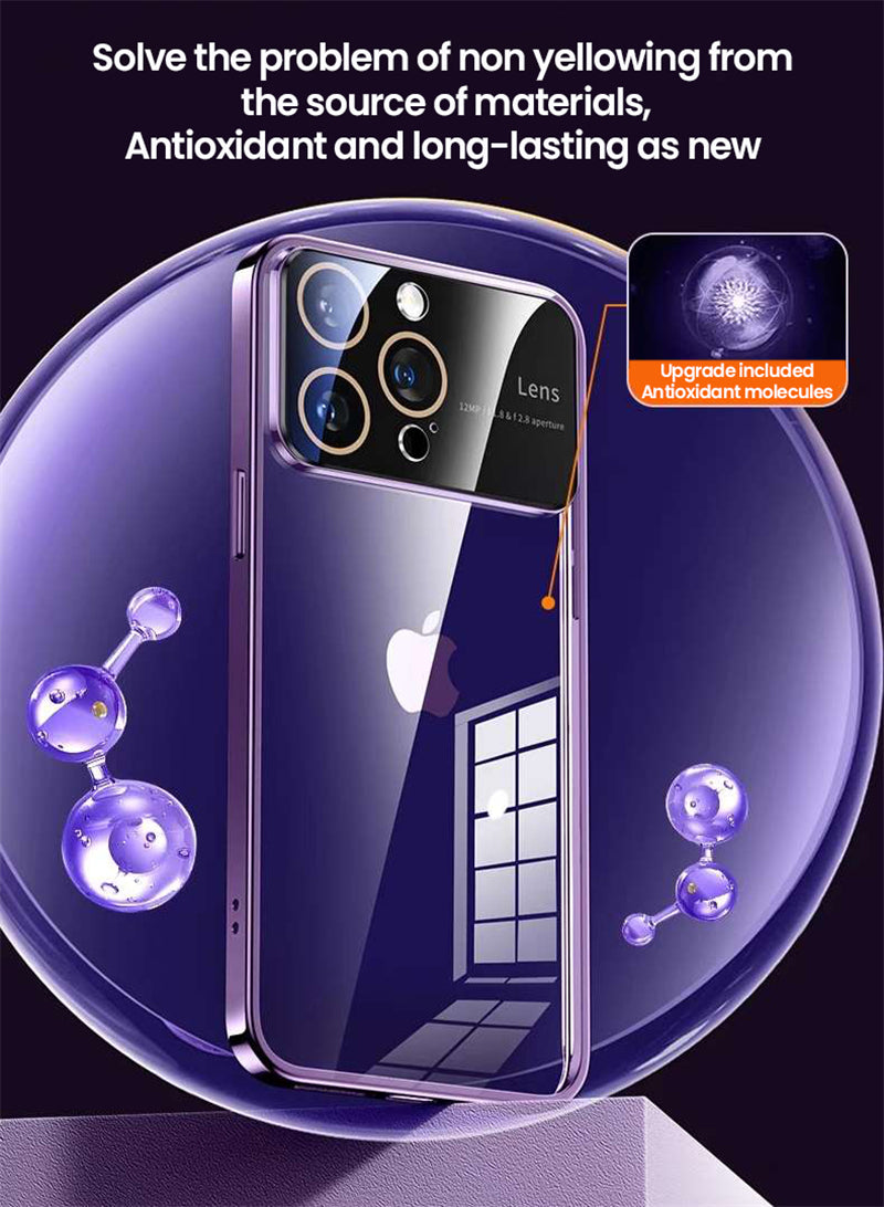 Luxury Ultra-Thin iPhone Case - Clear Transparent Hard PC Cover, MagSafe Compatible, Camera Protection,