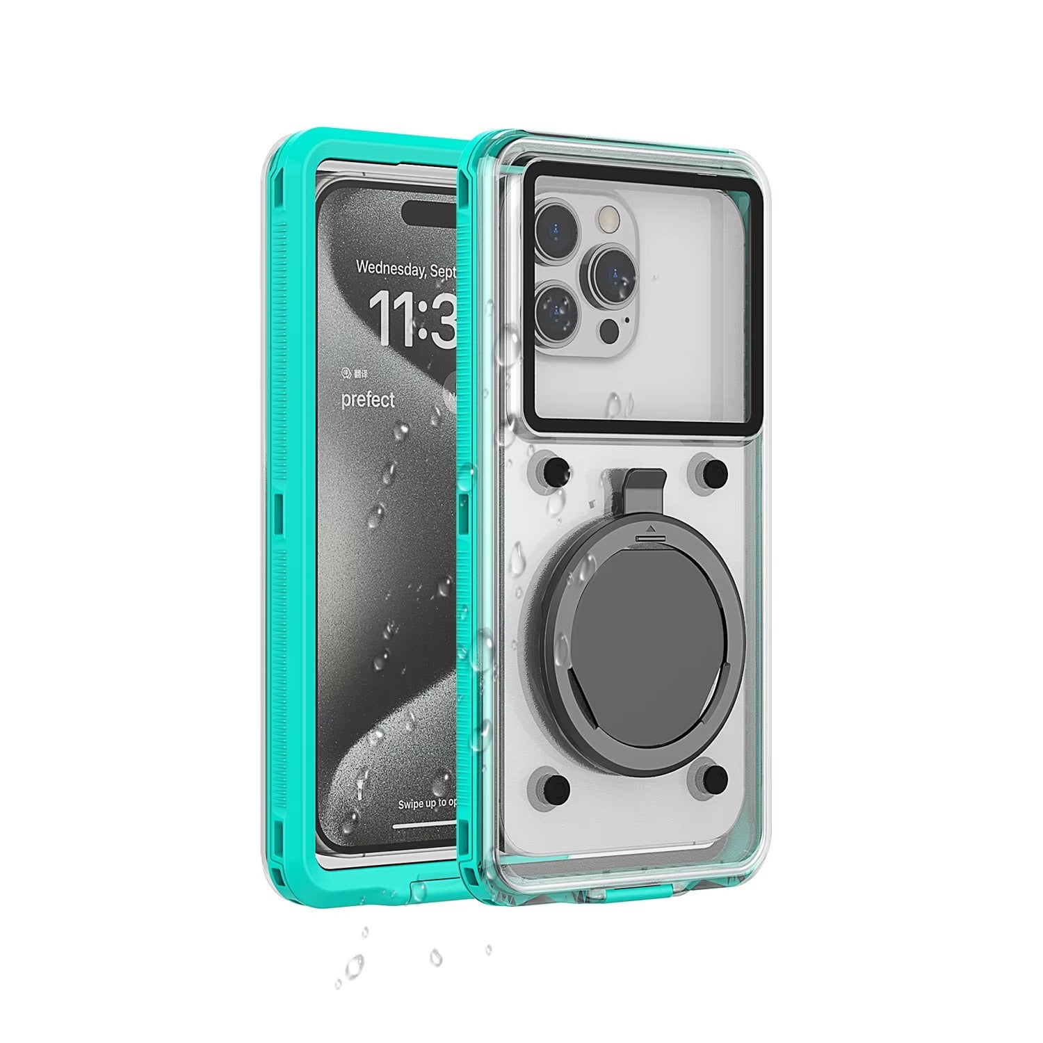 Premium Apple iPhone Case MagSafe Compatible, Camera Lens & Screen Protection, Ultra Thin Shockproof Magnetic Full All Around Protection Cover with IP68 Universal Waterproof Design