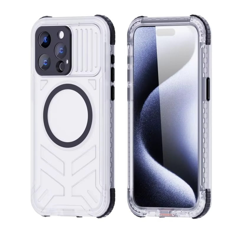 Luxury Apple iPhone Case MagSafe Compatible, Camera Lens & Screen Protection, Cover with IP68 Sealed Sport Design
