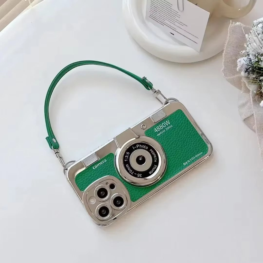 Luxury Apple iPhone Case, MagSafe Compatible, Camera Lens and Screen Protection, Ultra Thin, Shockproof, Magnetic, Full All Around Protection, 3D Retro Camera Cover