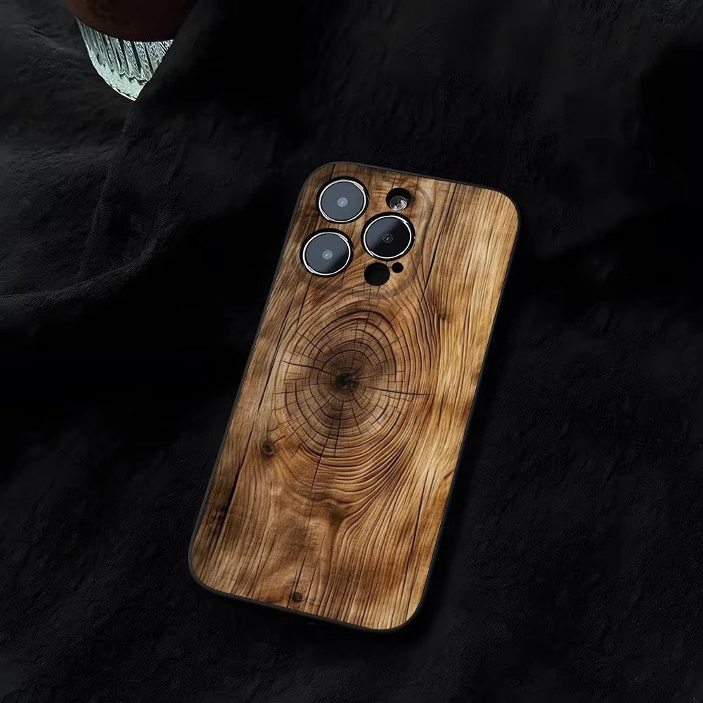 Luxury Apple iPhone Case, MagSafe Compatible, Natural Wood Finish, Ultra Thin, Shockproof, Camera Lens and Screen Protection, Magnetic Full Body Cover