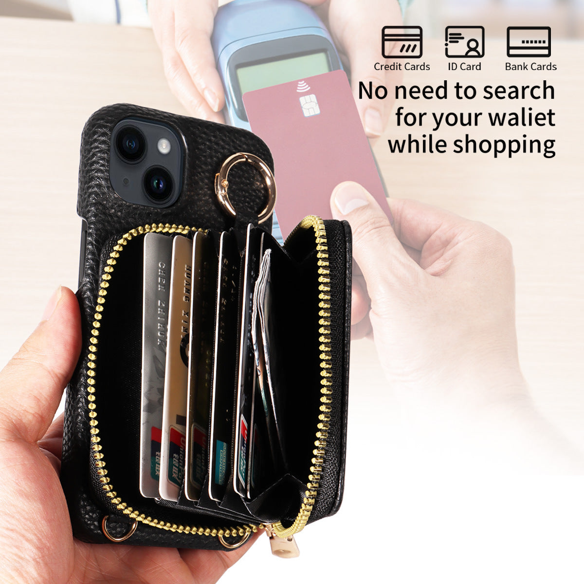 Premium High-Quality Magnetic Wallet iPhone Case – Detachable Design, Lashing Functionality, Stylish & Durable Protection