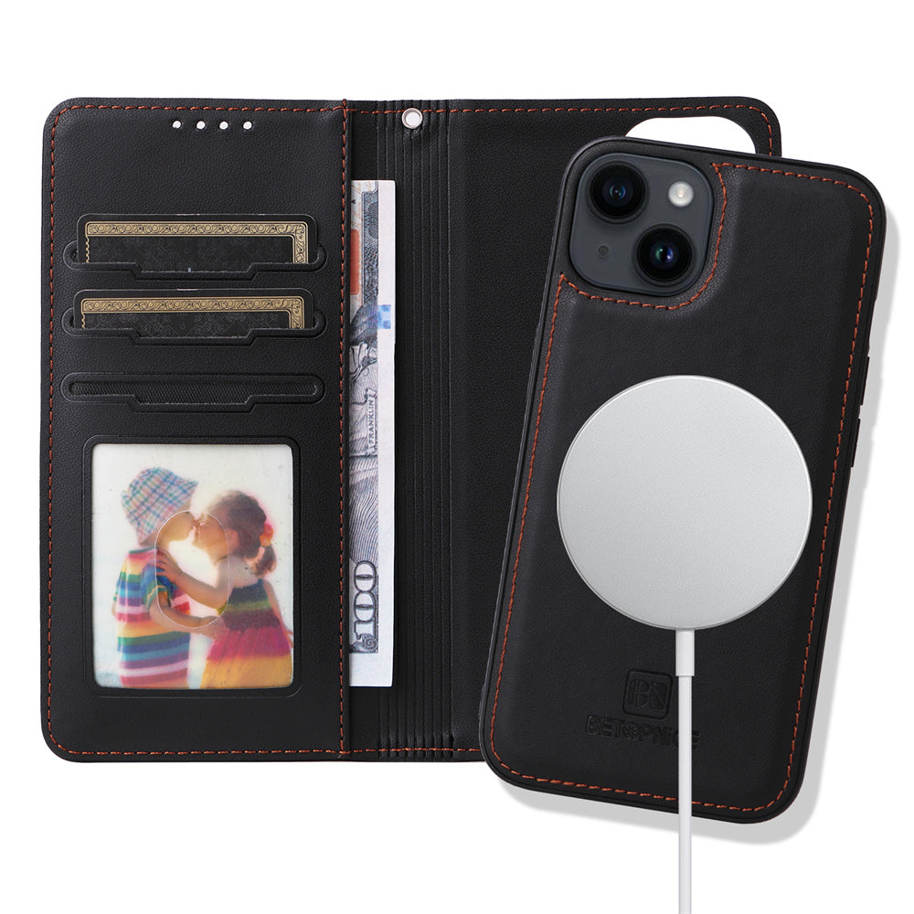Luxury 2-in-1 Detachable Wallet iPhone Case – Magnetic Leather Folio, Card Holder, Kickstand, Secure Clasp, Stylish & Durable Protection