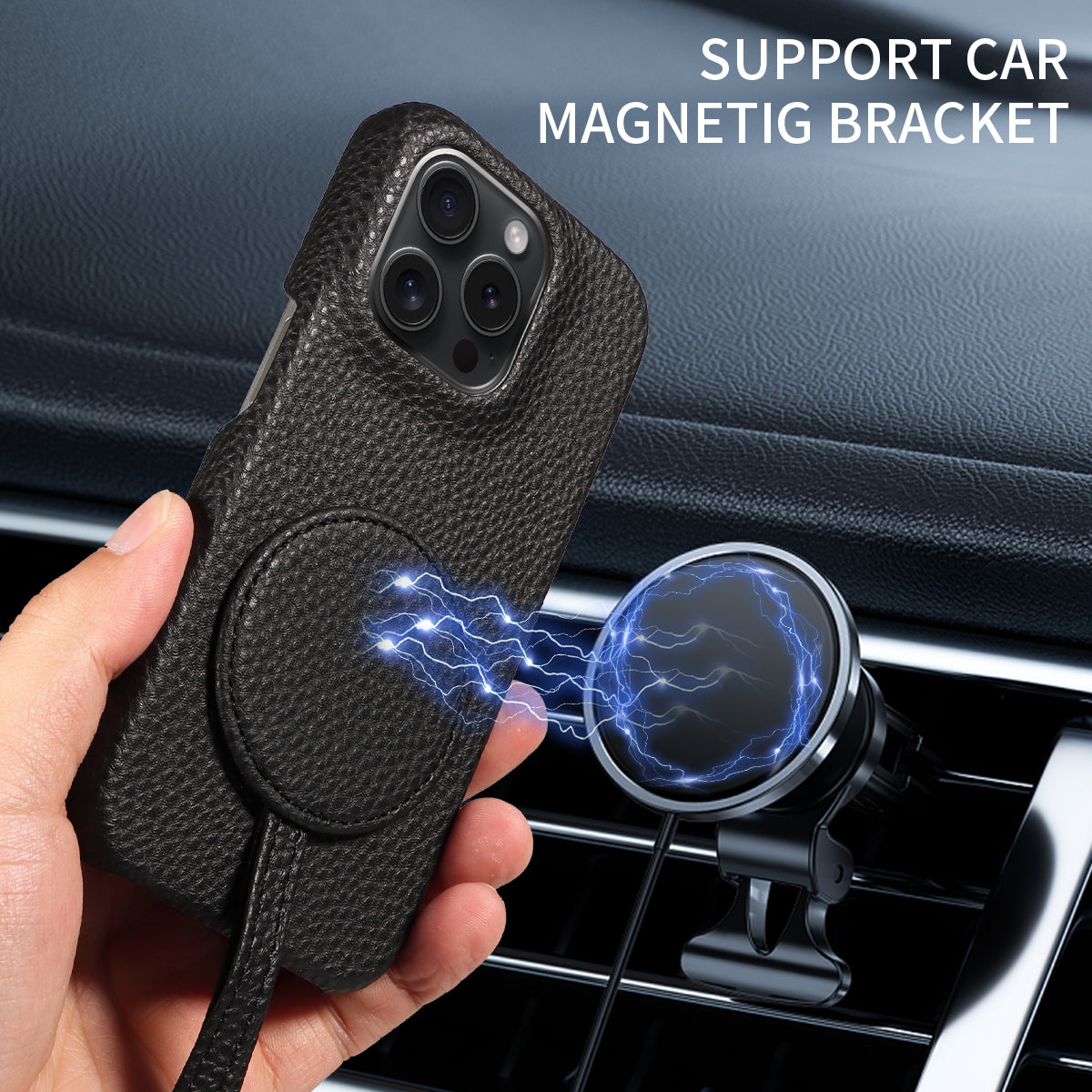 Premium High-Quality Magnetic Wallet iPhone Case – Detachable Design, Lashing Functionality, Stylish & Durable Protection