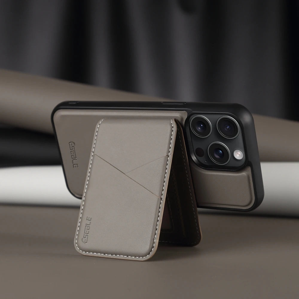 Luxury Magnetic Leather Wallet iPhone Case – 2-in-1 MagSafe Card Holder, Kickstand, Shockproof Protection, Premium Design, Wireless Charging Compatible for iPhone Models