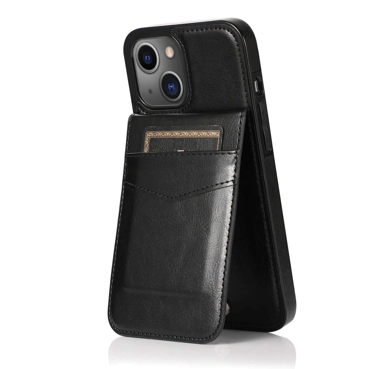 Luxury Flip Leather Wallet iPhone Case – Credit Card Holder, Kickstand, Premium & Durable Protection | Case for iPhone