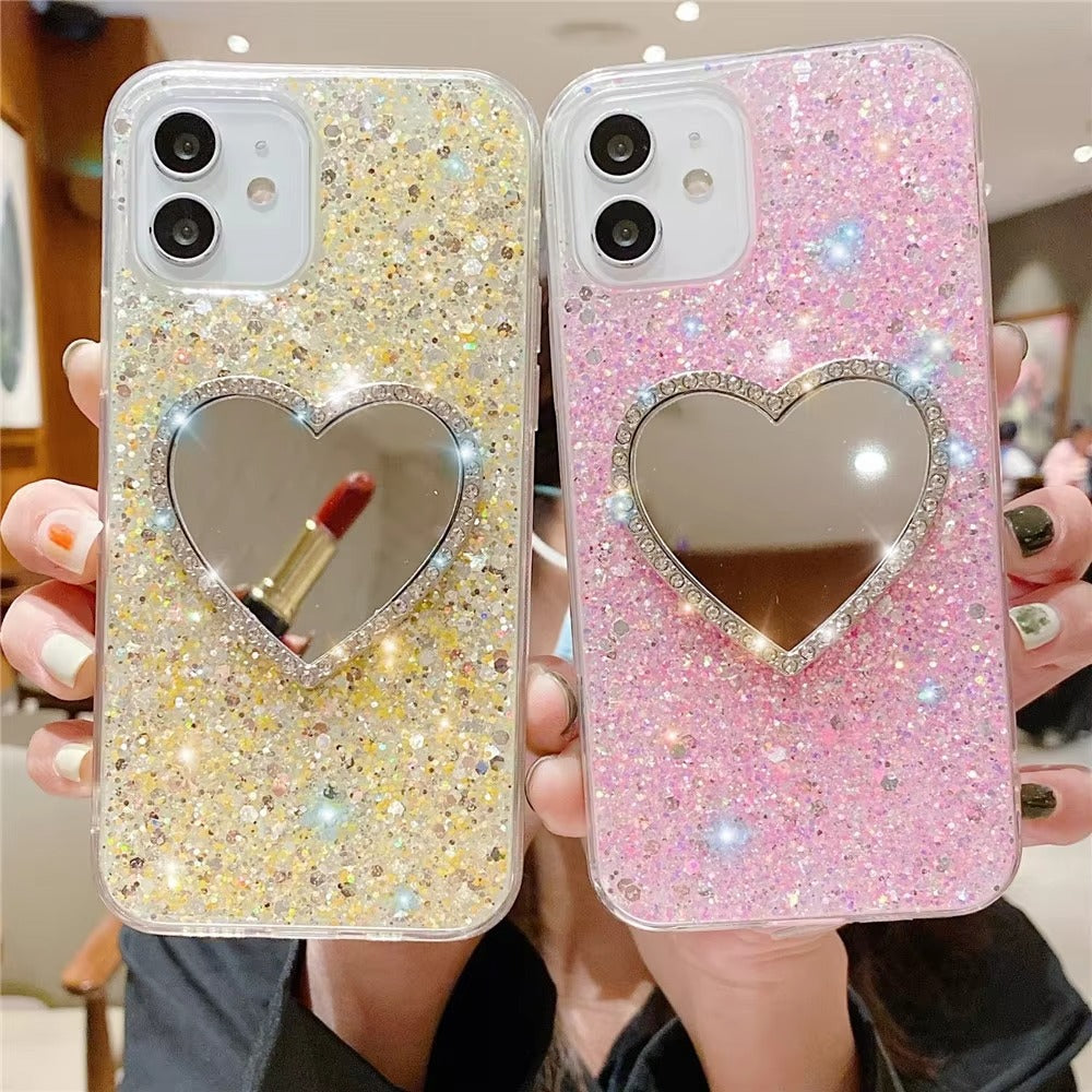 Luxury Apple iPhone Case, MagSafe Compatible, Camera Lens and Screen Protection, Ultra Thin, Shockproof, Magnetic, Full All Around Protection, Glitter Mirror Soft Cover