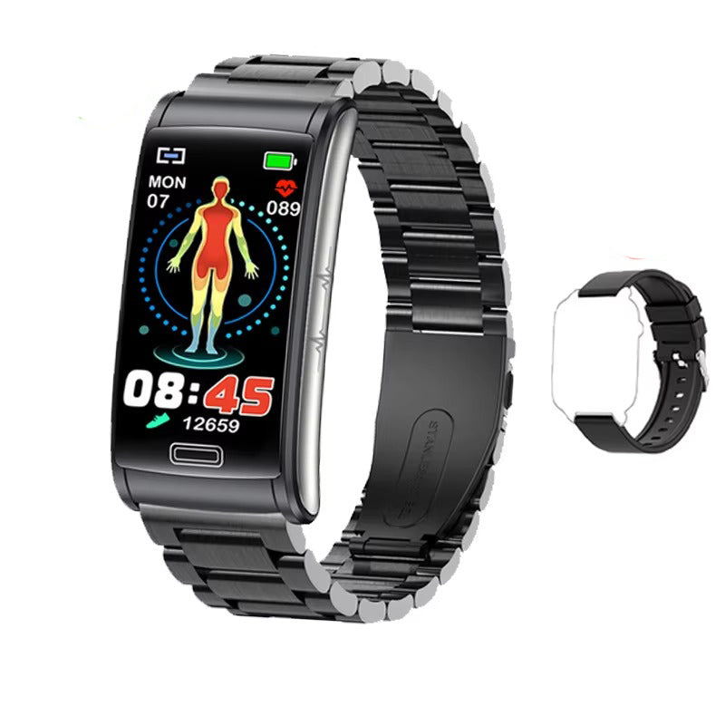 Advanced Health Smartwatch for iPhone – Non-Invasive Blood Glucose Monitor with ECG+PPG, IP68 Waterproof Fitness Tracker 