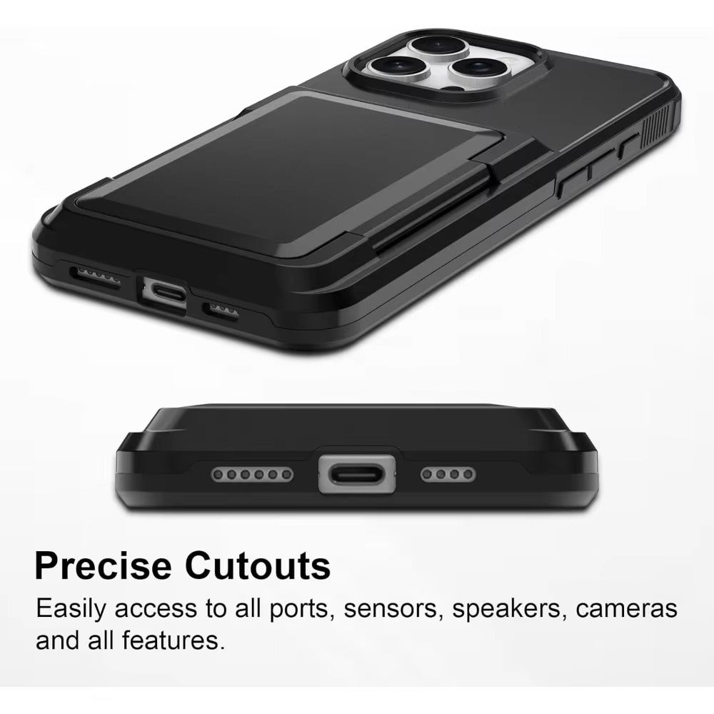 Robust Apple iPhone Case, MagSafe Compatible, Camera Lens and Screen Protection, Ultra Thin, Shockproof, Magnetic, Full All Around Protection, Wallet Card Holder Cover