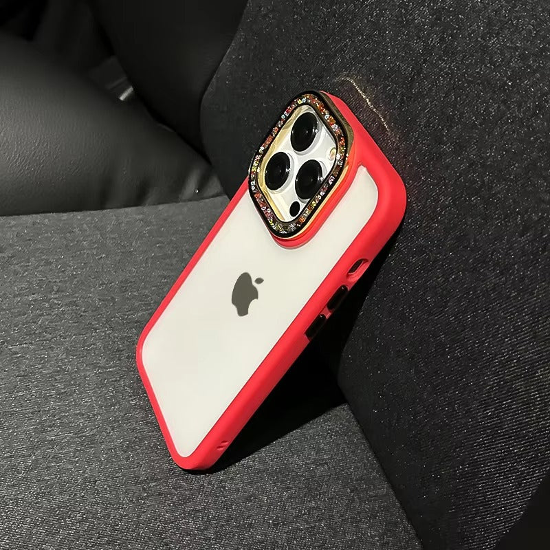 Luxury Apple iPhone Case, MagSafe Compatible, Camera Lens & Screen Protection, Ultra Thin, Shockproof, Magnetic Full All Around Cover – Glitter Diamond Transparent Armor Case with Enhanced Camera Protection