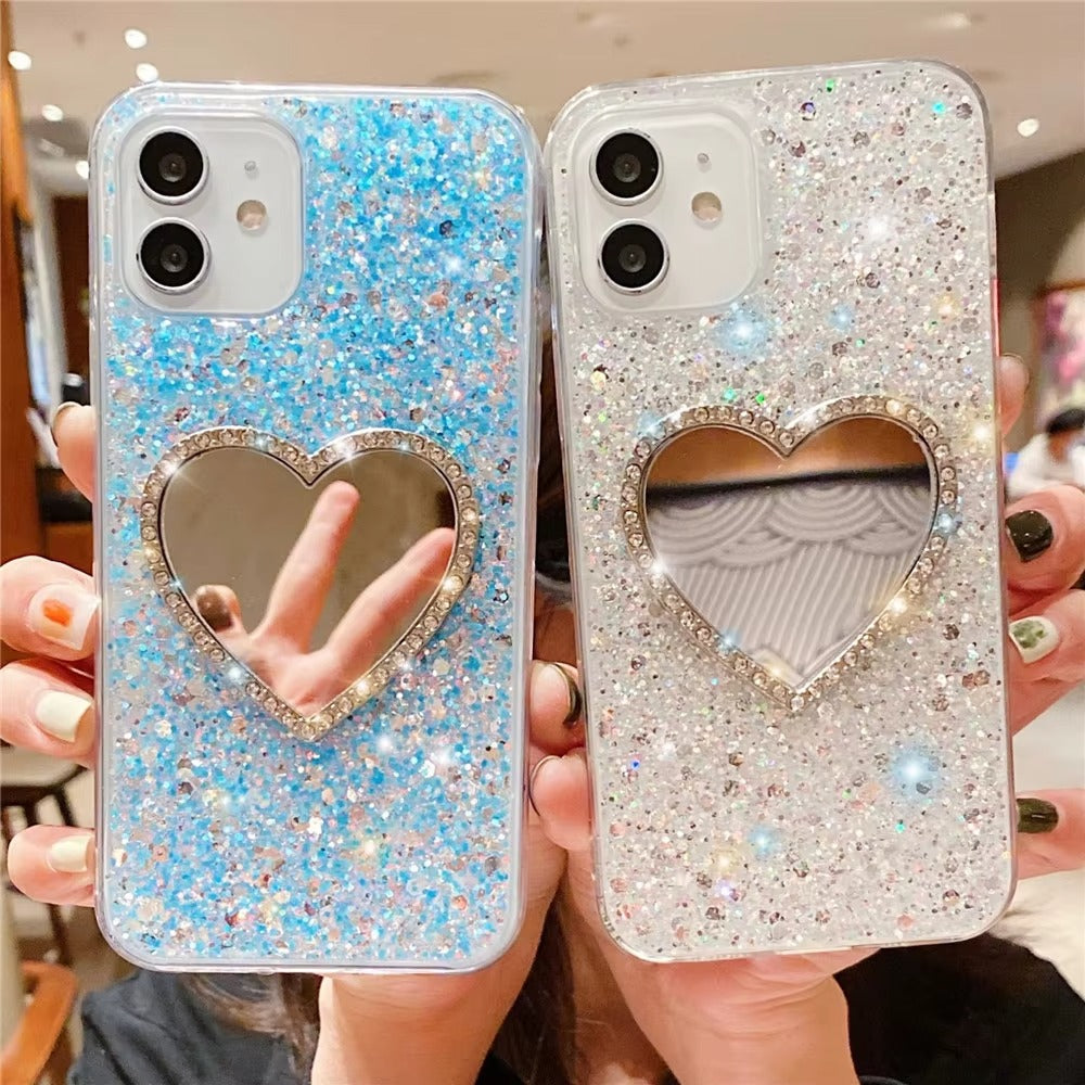Luxury Apple iPhone Case, MagSafe Compatible, Camera Lens and Screen Protection, Ultra Thin, Shockproof, Magnetic, Full All Around Protection, Glitter Mirror Soft Cover