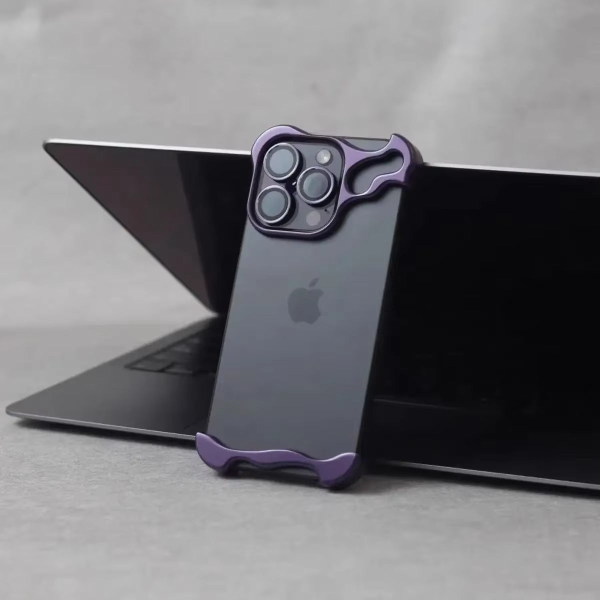 Luxury Metal Bumper Apple iPhone Case, MagSafe Compatible, Ultra Thin Magnetic Irregular Aluminum Frame and Lens Film Guard