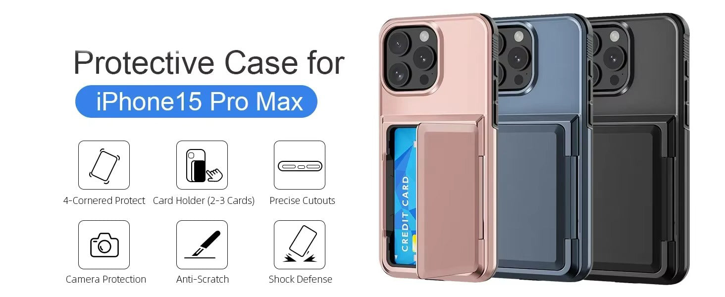 Robust Apple iPhone Case, MagSafe Compatible, Camera Lens and Screen Protection, Ultra Thin, Shockproof, Magnetic, Full All Around Protection, Wallet Card Holder Cover