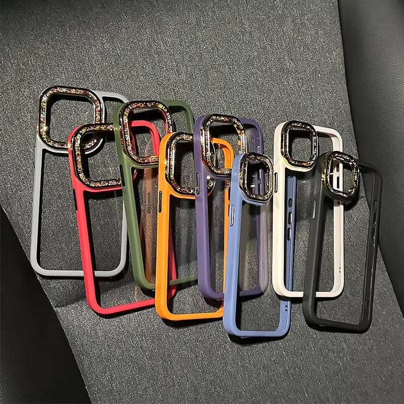 Luxury Apple iPhone Case, MagSafe Compatible, Camera Lens & Screen Protection, Ultra Thin, Shockproof, Magnetic Full All Around Cover – Glitter Diamond Transparent Armor Case with Enhanced Camera Protection