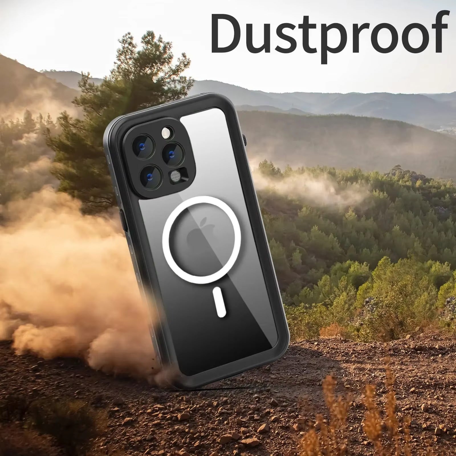Robust Apple iPhone Case MagSafe Compatible, Camera Lens & Screen Protection, Ultra Thin Shockproof Magnetic Full All Around Protection Cover with IP68 Waterproof Diving Design