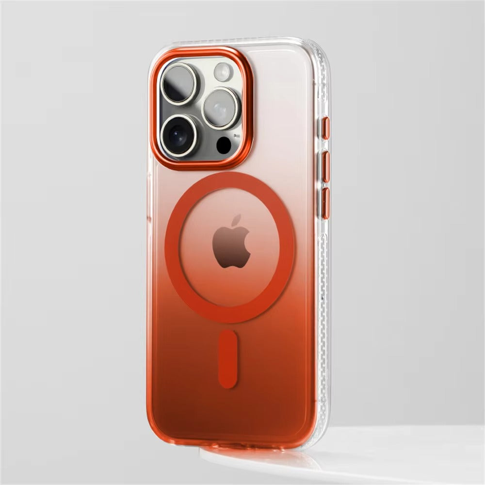 High Quality Apple iPhone Case MagSafe Compatible, Camera Lens & Screen Protection, Ultra Thin Shockproof Magnetic Full All Around Protection Cover with Gradient Bumper & Clear Shell