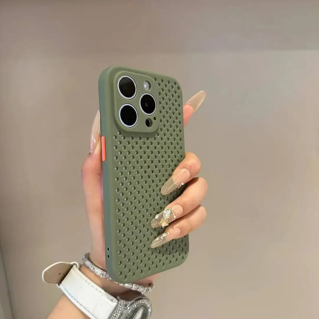 Luxury Apple iPhone Case, MagSafe Compatible, Camera Lens & Screen Protection, Ultra Thin, Shockproof, Magnetic Full All Around Cover – Hollow Soft Case with Heat Dissipation Design & Plain Color Ultra Thin Finish