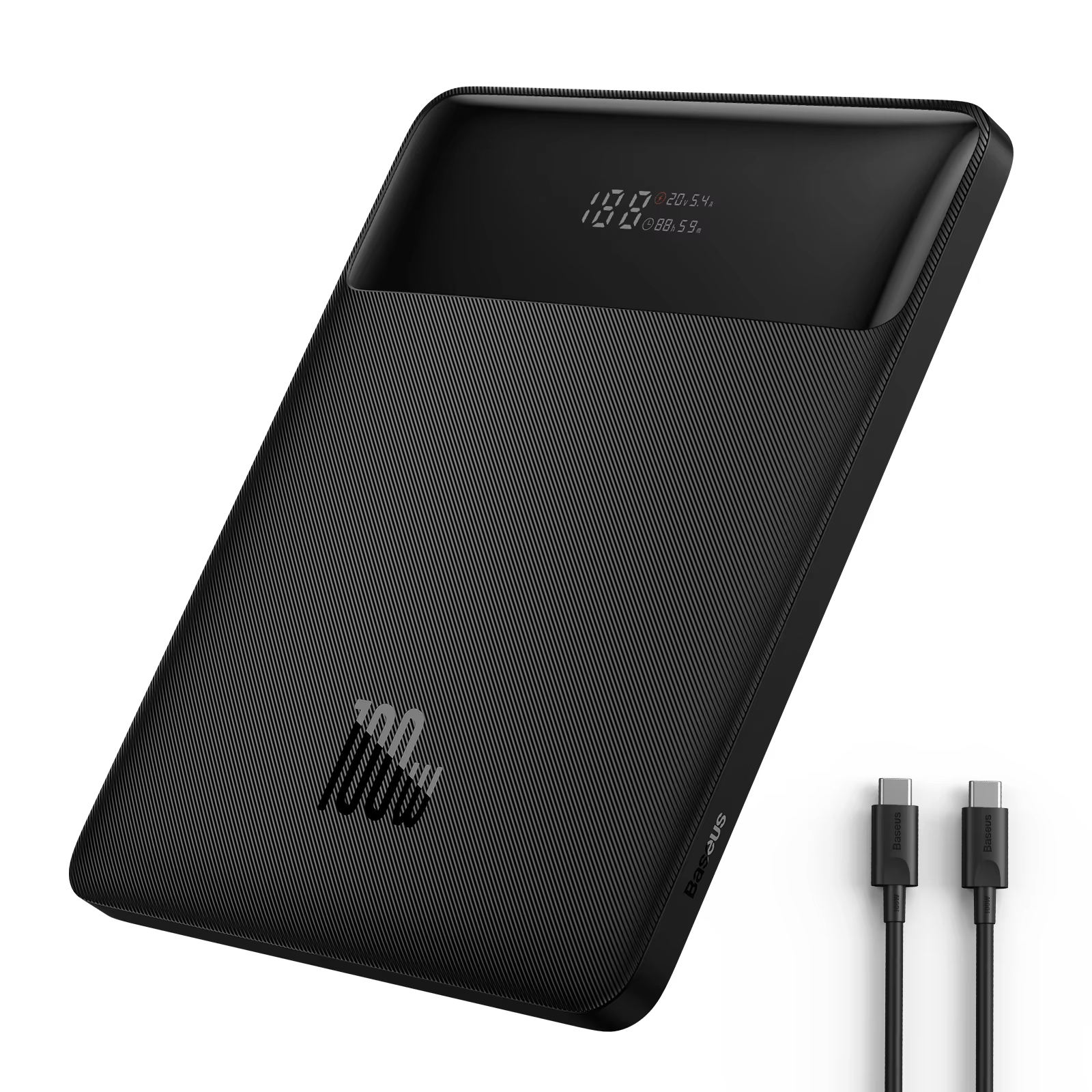 Premium, 100W Power Bank, 20000mAh – Type-C PD Fast Charging, Portable External Battery Charger with Cable, for Laptop