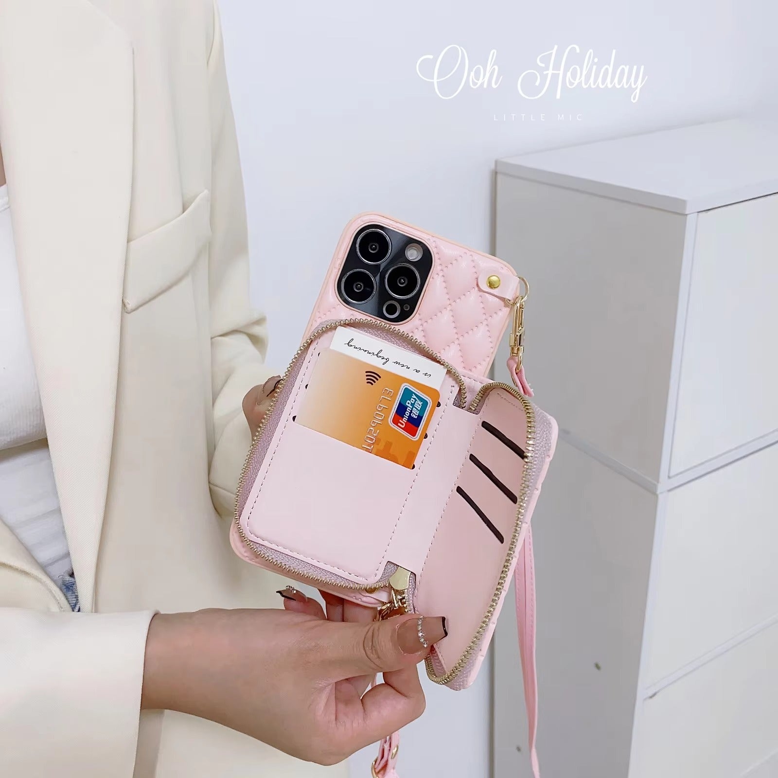 Premium Wallet Apple iPhone Case,Ultra Thin Magnetic Shockproof Full Cover Card Slots, and Crossbody Leather Strap