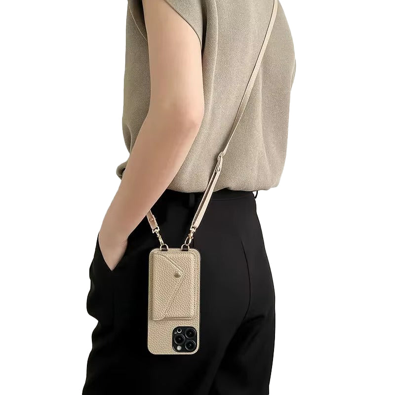 Premium Apple iPhone Case, MagSafe Compatible, Camera Lens & Screen Protection, Ultra Thin, Shockproof, Magnetic Full All Around Cover – Leather Crossbody Wallet with Card Holder Strap