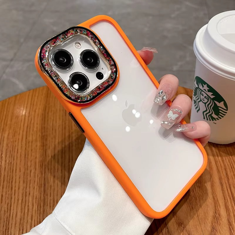 Luxury Apple iPhone Case, MagSafe Compatible, Camera Lens & Screen Protection, Ultra Thin, Shockproof, Magnetic Full All Around Cover – Glitter Diamond Transparent Armor Case with Enhanced Camera Protection