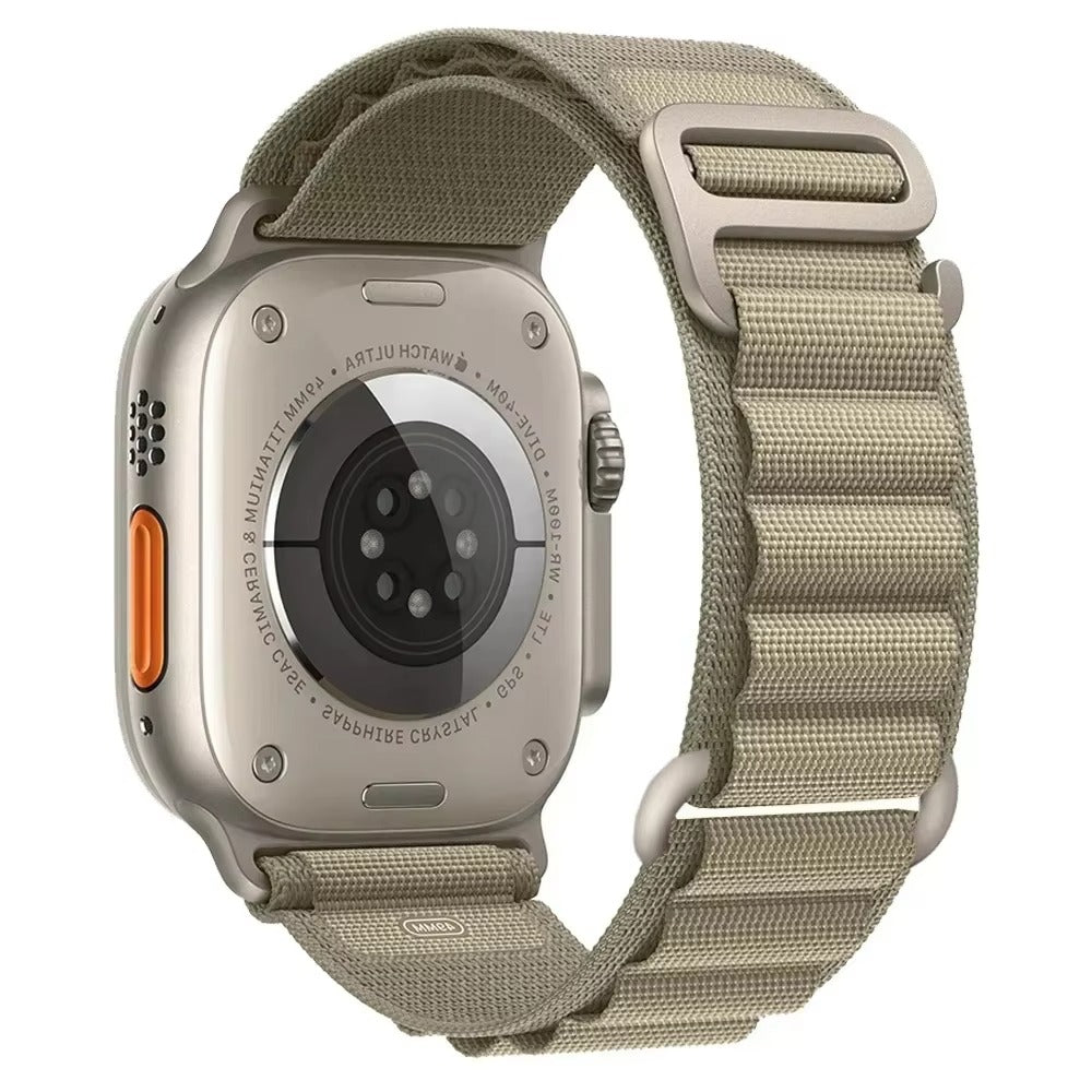 Premium Alpine Loop Nylon Watch Strap – Adjustable G-Hook Bracelet Band with Metal Connectors for 38mm 40mm 41mm 42mm 44mm 45mm 49mm