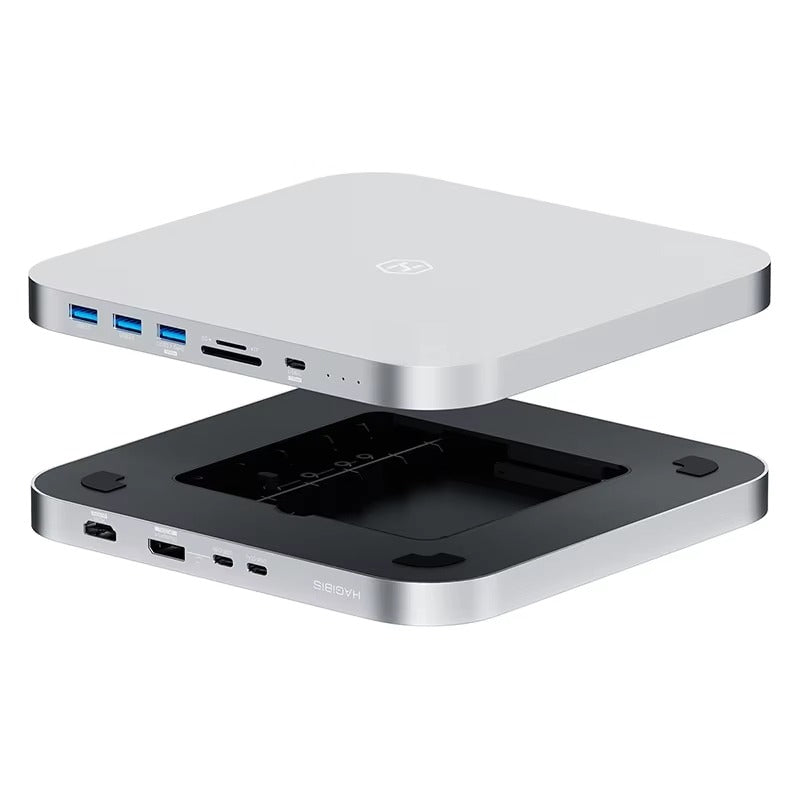 Premium USB-C Hub with SSD Enclosure – Type-C Docking Station for 2.5" SATA, M.2 NVMe Drives, 4K DisplayPort, USB 3.0 Ports, Compatible with Mac Mini & Laptops