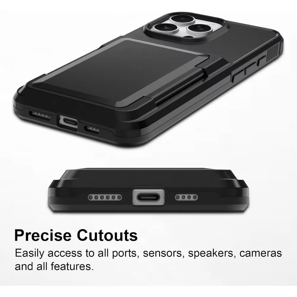 Robust Apple iPhone Case, MagSafe Compatible, Camera Lens and Screen Protection, Ultra Thin, Shockproof, Magnetic, Full All Around Protection, Wallet Card Holder Cover