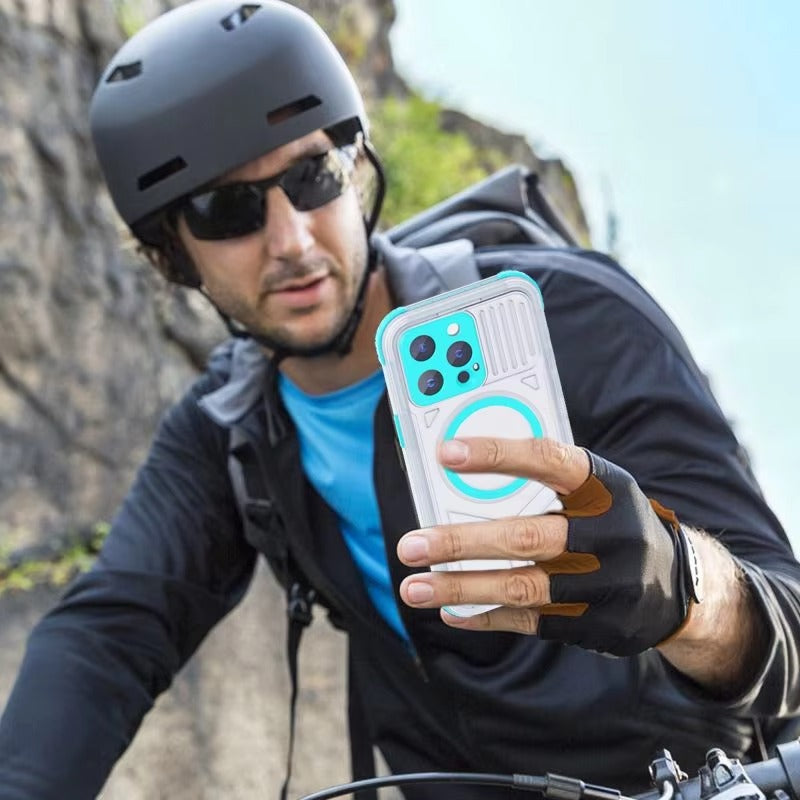 Luxury Apple iPhone Case MagSafe Compatible, Camera Lens & Screen Protection,  Cover with IP68 Sealed Sport Design