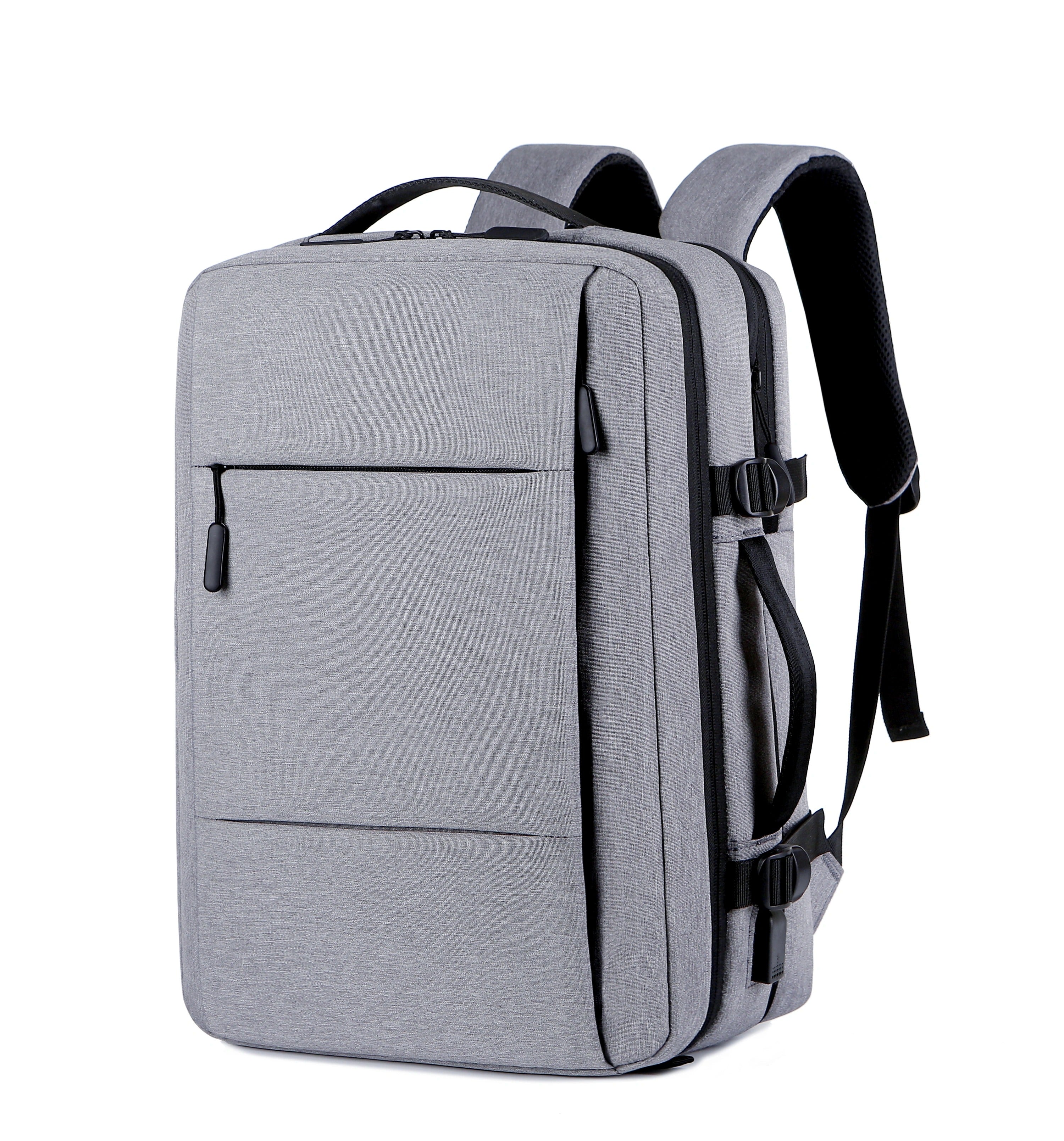 High Quality Waterproof Laptop Backpack for Men, Expandable USB Charging Bag, Business Travel School Rucksack
