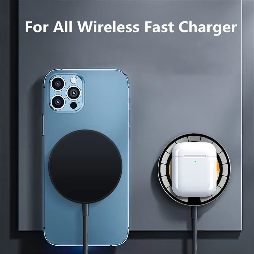 Premium, 30W Magnetic Wireless Charger Pad – Fast Charging Stand for MagSafe-Compatible iPhone, USB-A, PD Power Adapter, 