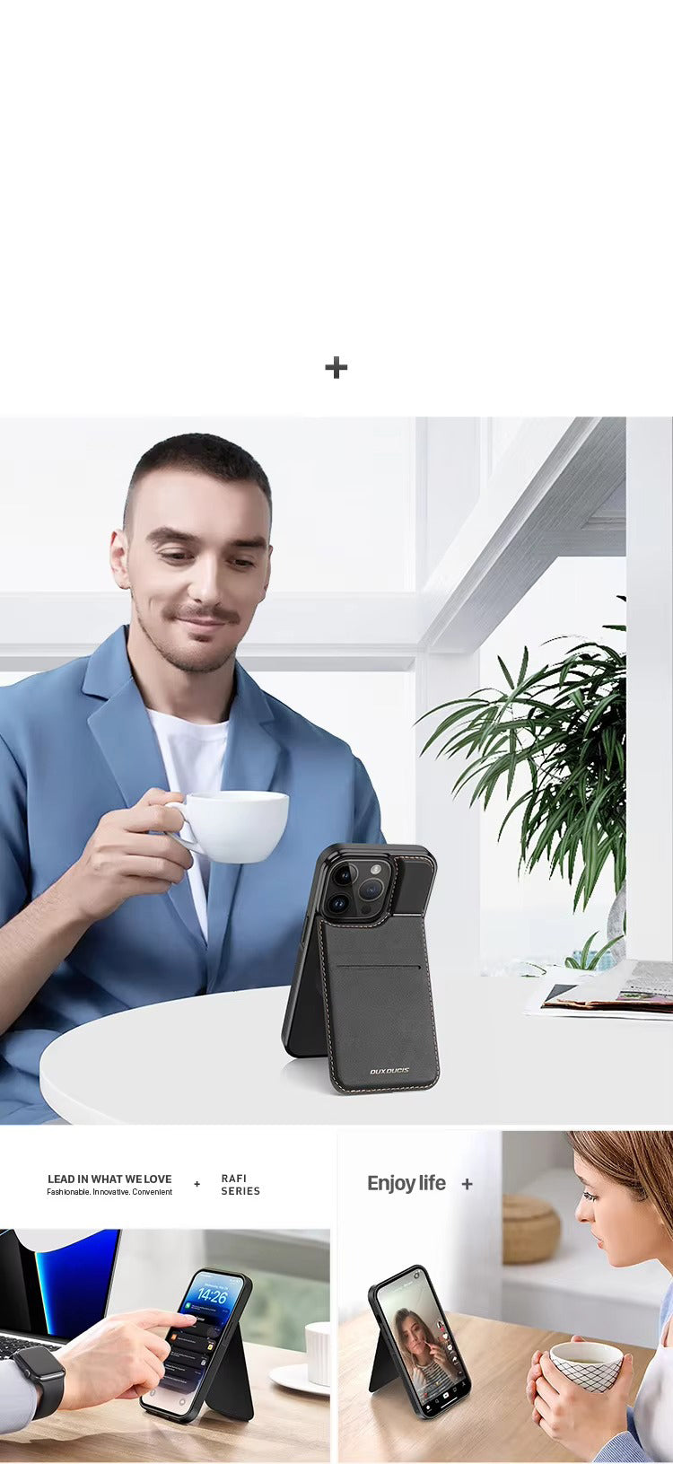 Luxury Apple iPhone Case, MagSafe Compatible, Camera Lens and Screen Protection, Ultra Thin, Shockproof, Magnetic, Full All Around Protection, PU Leather Business Cover