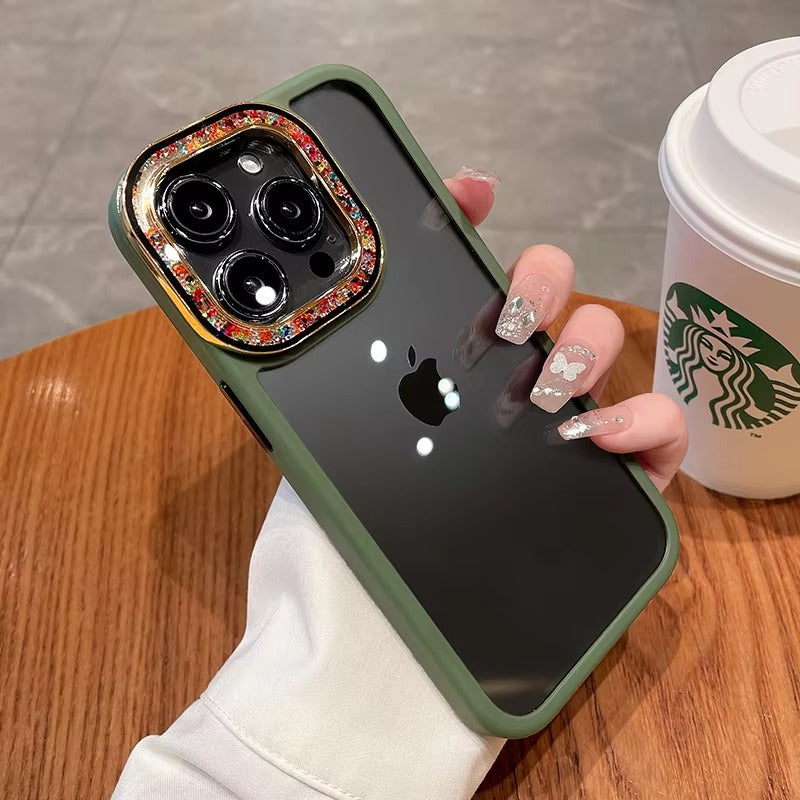 Luxury Apple iPhone Case, MagSafe Compatible, Camera Lens & Screen Protection, Ultra Thin, Shockproof, Magnetic Full All Around Cover – Glitter Diamond Transparent Armor Case with Enhanced Camera Protection