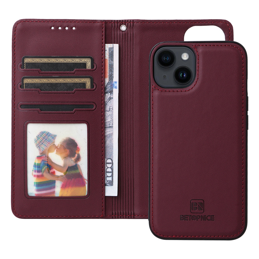Luxury 2-in-1 Detachable Wallet iPhone Case – Magnetic Leather Folio, Card Holder, Kickstand, Secure Clasp, Stylish & Durable Protection