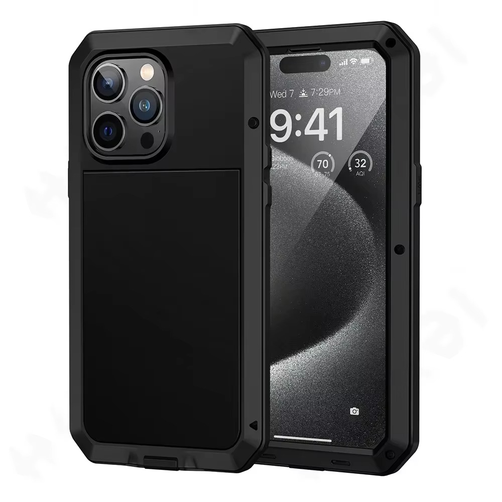 Premium Apple iPhone Case, MagSafe Compatible, Camera Lens and Screen Protection, Ultra Thin, Shockproof, Magnetic, Full All Around Protection, Full Metal Protective Case