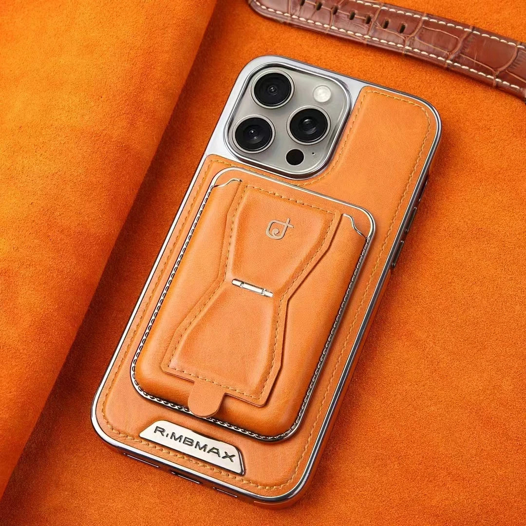 Luxury Leather Wallet Stand iPhone Case – Card Holder, Premium Protection, Durable Flip Cover, and Stylish Design for iPhone Models