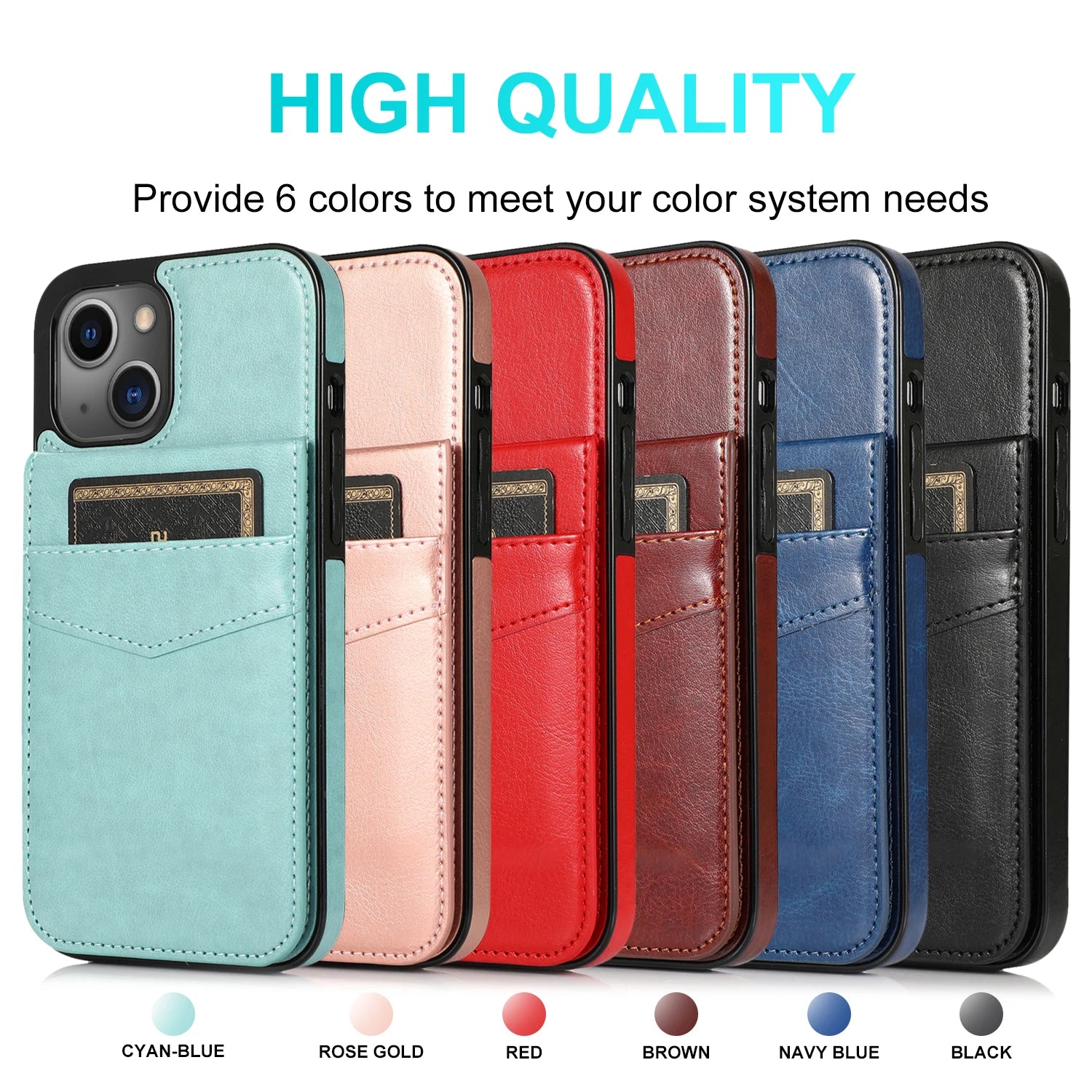 Luxury Flip Leather Wallet iPhone Case – Credit Card Holder, Kickstand, Premium & Durable Protection | Case for iPhone