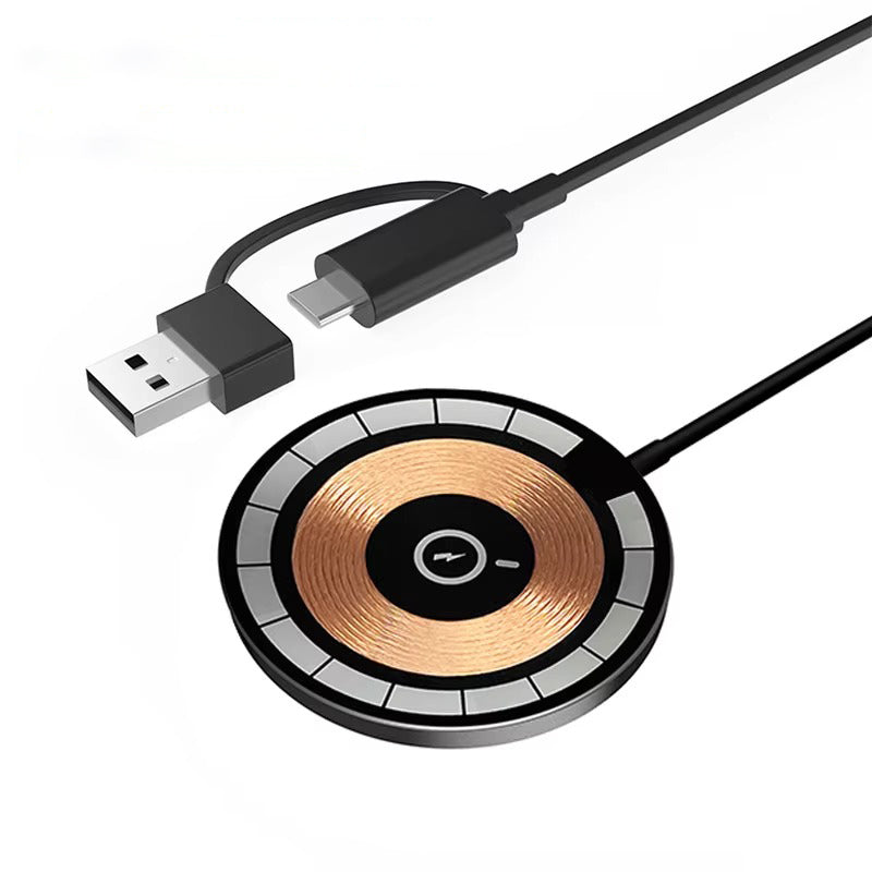 Premium, 30W Magnetic Wireless Charger Pad – Fast Charging Stand for MagSafe-Compatible iPhone, USB-A, PD Power Adapter, 